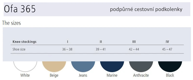 OFA 365 cestovní kompresní podkolenky